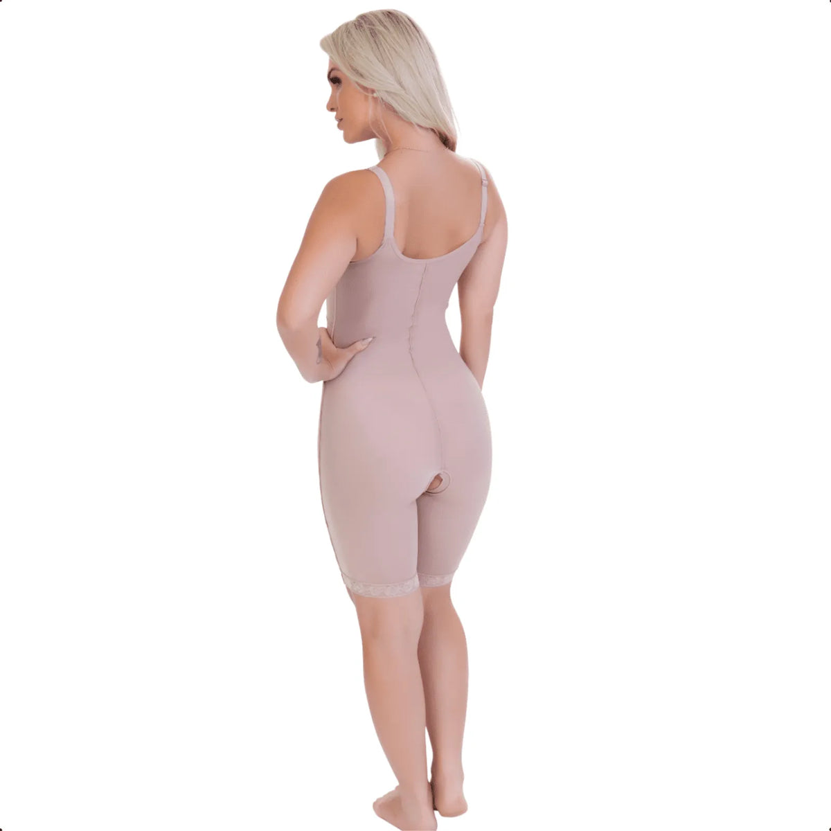 Cinta Pós Cirúrgica Macaquinho Emana Abdominoplastia e Lipoaspiração Nude