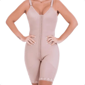 Cinta Pós Cirúrgica Macaquinho Emana Abdominoplastia e Lipoaspiração Nude